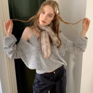 JDE Lazy Sle Loose Knitted Sweater Coat And Tank Top Set Women's V-Ne Hollow out Knitwear Two-Piece Ensemble Casual Wear - AliExpress Sweaters&Jumpers