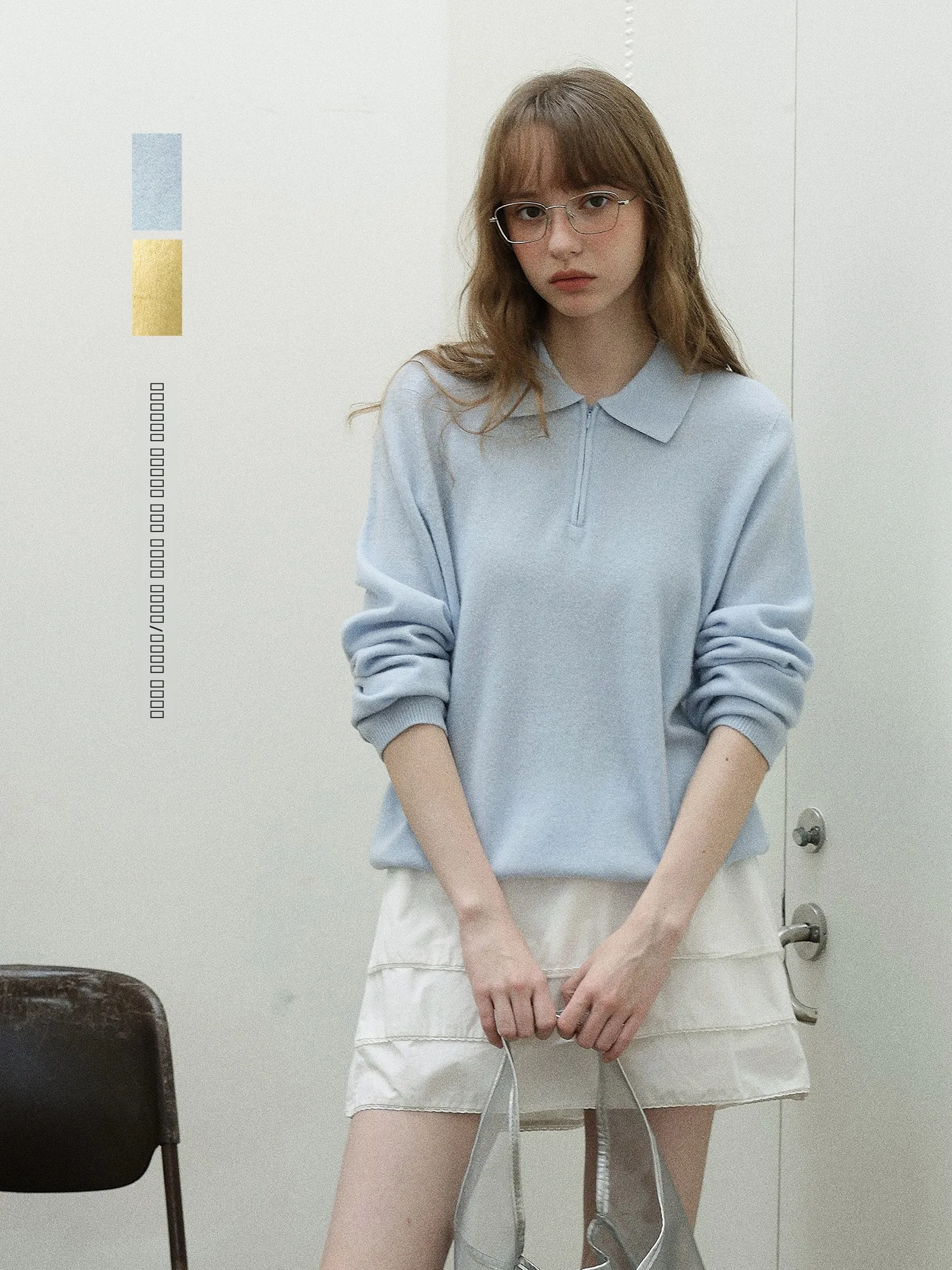 Enroute Spring 2026 Early Spring Collar Zipper 260g Wool Two-Color Knitted Sweater Women's Loose Fit Warmth Faion - AliExpress Sweaters&Jumpers