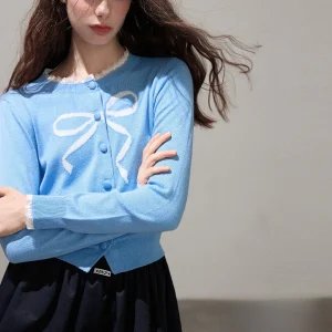 Soft Woolen Knitted ort Cardigan round Ne Sweater Women's Sle Callmelater Lace Trimmed Warm Autumn Outerwear - AliExpress Sweaters&Jumpers