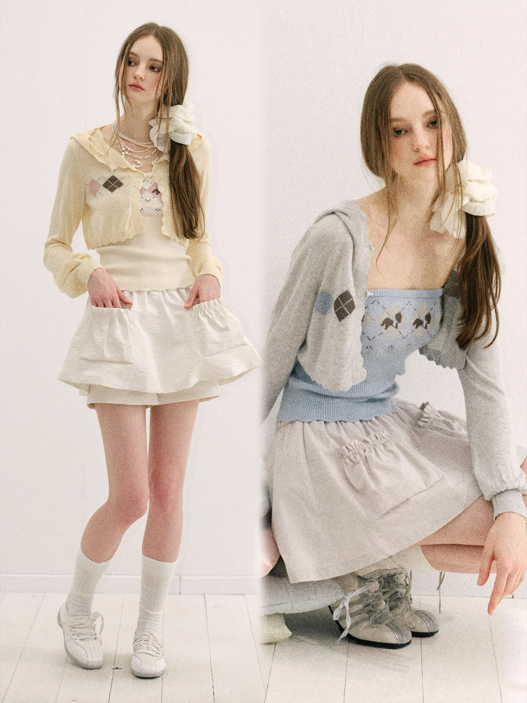 Original Artist Yellow Blue College Sle Silk Hat Knitted Cardigan Tube Top Soft Long Sve Women's Faion Spring Season - AliExpress Sweaters&Jumpers