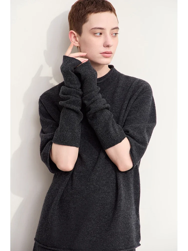 Amii Minimalism Sweaters For Women 2025 Autumn New Wool With Sleeve Mlock Neck Pullovers Versatile Lady Knitwear Jumper 12453055 - AliExpress Sweaters&Jumpers