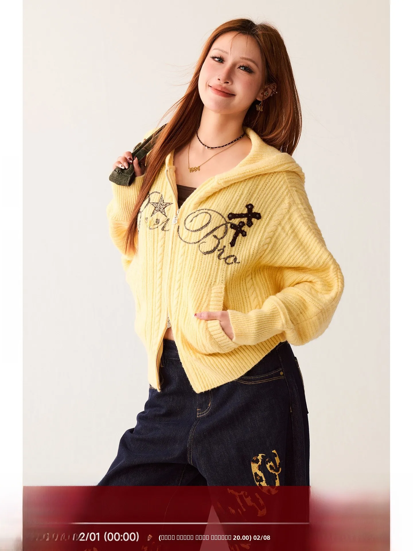 Comfortable Soft American Retro BeerBro Sweater Cardigan Batwing Sve Twist Flower Loose Fit Spring Autumn Women's Faion - AliExpress Sweaters&Jumpers