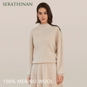 BC-241 Half High Collar 12GG 100% Wool Cardigan Sweater Knitting Wool Knitwear Women Knit Sweater Women's Sweaters Clothes - AliExpress Sweaters&Jumpers
