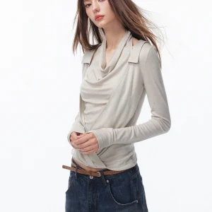 SEGI Original Design Early Spring New Sle Women's High-End Feeling Long Sve Wool Silk Mo Two-Piece Ne Hanging Top - AliExpress Sweaters&Jumpers