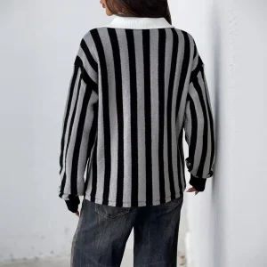 2026 New Autumn and Winter Unisex Vertical Striped Turtleneck Knitted Pullover Sweater for Women Sweater Women - AliExpress Sweaters&Jumpers