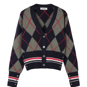 JZZDEMM Vintage Diamond id V-ne Open Cardigan Women's College Sle Color Blo Striped Knitted Sweater Soft Long Sve - AliExpress Sweaters&Jumpers