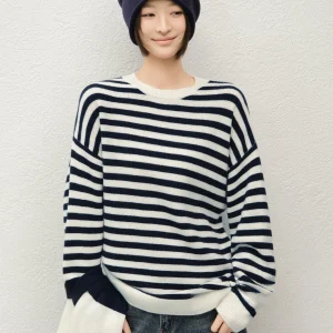 MeiYang Little Zebra Knitted Sweater round Ne Striped Woolen Spring Faion Women's Loose Fit Knitwear Commute Sle - AliExpress Sweaters&Jumpers