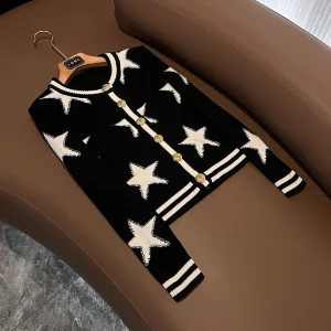 Spring Knitted Long Sve round Ne Open Cardigan Sweater Five-Pointed Star Pattern Woolen Outerwear Fem Commute Sle - AliExpress Sweaters&Jumpers