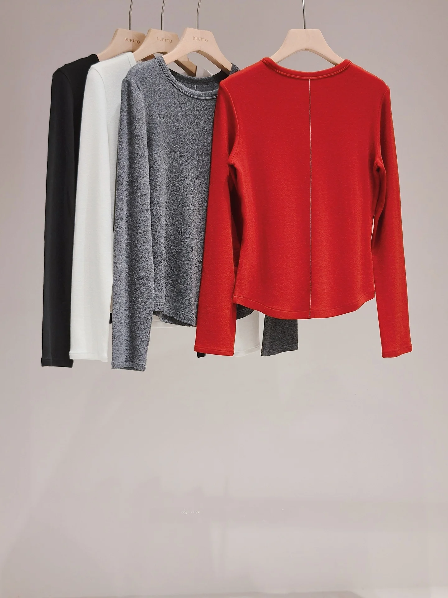 Duetto Wool Rayon Thiened Long Sve round Ne T-irt Women's Soft Knitted Wool Blend Casual Sle Winter Faion Top - AliExpress Sweaters&Jumpers