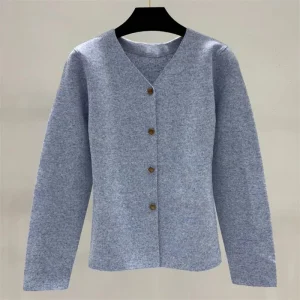 Cardigan for women New elastic knitted long sleeved top for spring 2026 Single breasted slim fit cotton Women's coat y2k sweater - AliExpress Sweaters&Jumpers