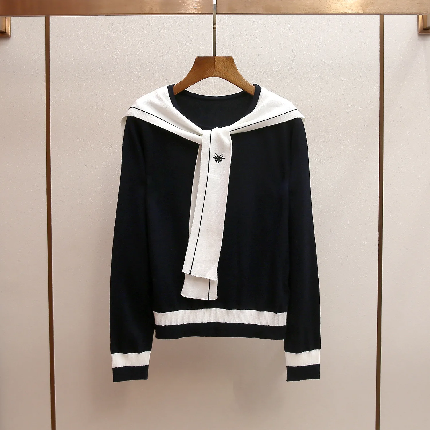 MaSande High-End Women's Knitted Sweater Autumn Winter New Sle Loose Color Blo Collar Versatile College Sle Commute Sle - AliExpress Sweaters&Jumpers