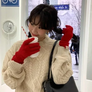 Smoid Barnet Eight Milk 2024 Winter Vintage Twist Wool Loose Sweater Overhead Ladies' Commute Sle Regular Sve Long Sv... - AliExpress Sweaters&Jumpers