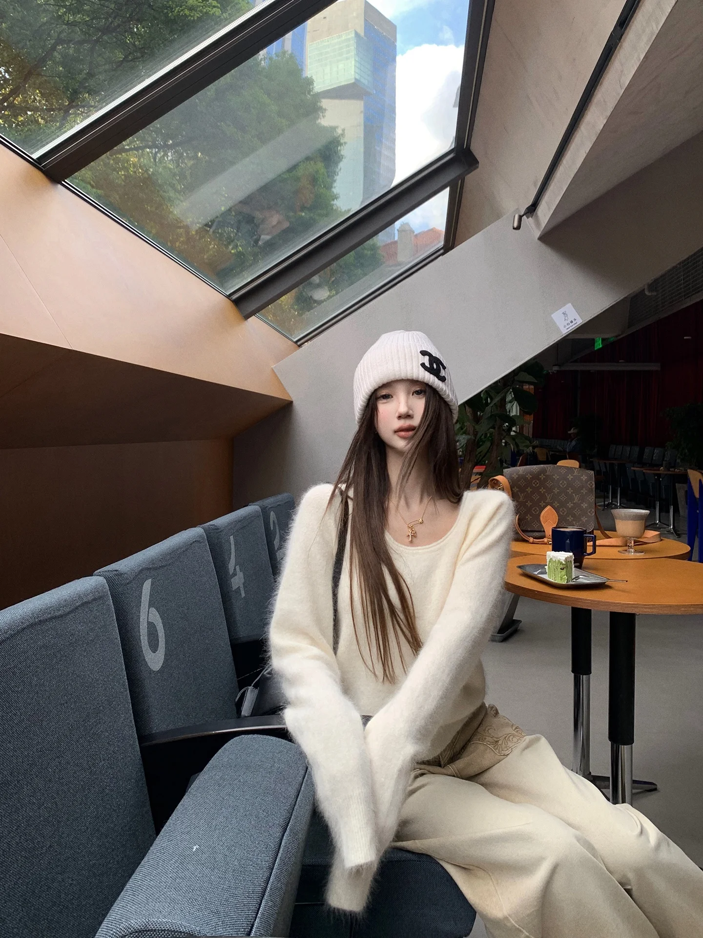 Tongiiuu Cloud Milk Soft Plu Rabbit Fur Women's Loose Slimming Knitted Sweater Comfortable Long Sve round Ne Thermal Top - AliExpress Sweaters&Jumpers