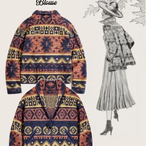 Navajo Totem American Sle Women's Chunky Knitted Open Cardigan Retro Geometric Pattern Long Sve Polyester Fiber Coat - AliExpress Sweaters&Jumpers