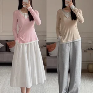 Deconstructed Aesthetic Silk Blend Color Block Knitwear Base Shirt Skin-friendly Casual Loose Fit Long Sleeve Women's Top - AliExpress Sweaters&Jumpers