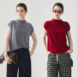 We 00 Wool f High Collar Fly Sve Knitted Sweater Women's Casual Slim Fit ort Sve Top Spring New Sle - AliExpress Sweaters&Jumpers