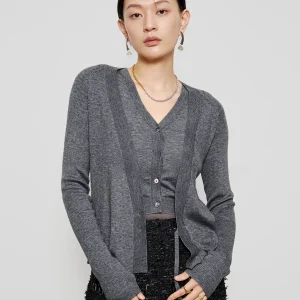Women's Wool Knitted Long Sve Base Layer Vest Two-Piece Set V-Ne Button-Up Cardigan Sle Commute Faion Slim Fit - AliExpress Sweaters&Jumpers