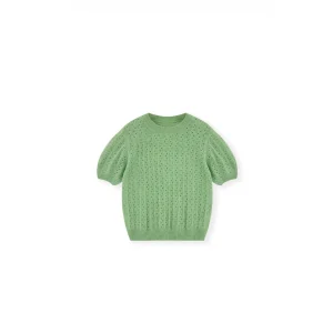 Zhou Spring Summer New Arrival Soft aron Knitted ort Sve Top Hollow out Casual round Ne Thin Wool Blend Women'... - AliExpress Sweaters&Jumpers