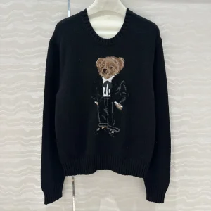 2024 Autumn/Winter New Women's Sweater Fashion Exquisite Cartoon Wearing Jacket Teddy Bear Cashmere Wool Pullover - AliExpress Sweaters&Jumpers