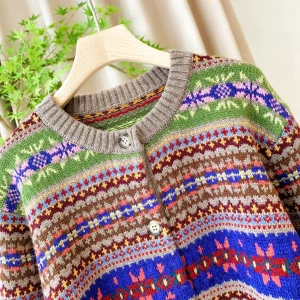New Autumn/Winter High-Quality Fashionable Casual Wool Twill Isle Cardigan For Women - AliExpress Sweaters&Jumpers