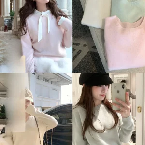 Soft Gold Camere eepskin Long Sve Women's Knitted Sweater Inner Wear Outerwear Comfortable Warm Faionable Commute Sle - AliExpress Sweaters&Jumpers