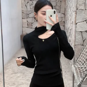 Bla Wool Blend Slim Fit Knitted Sweater Women's Casual Sle Base Layer irt Spring Autumn New Design Ele Boting Top - AliExpress Sweaters&Jumpers