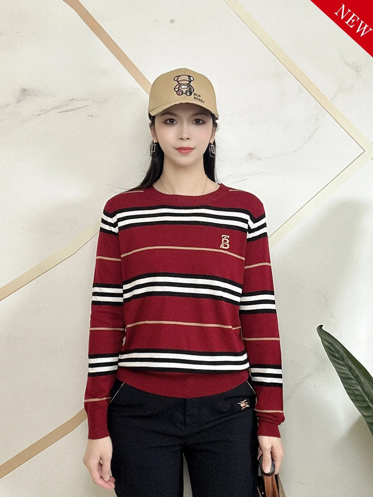 Autumn Winter New round Ne Camere Sweater Women Anti-Aging Casual Versatile Slim Striped Faion Long Sve Knitted irt - AliExpress Sweaters&Jumpers