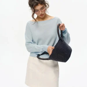 00% Wool Knitted Long Sve One-oulder Women's Pure Color Simple Match Spring Sweater Comfortable Soft Commute Sle Loos... - AliExpress Sweaters&Jumpers