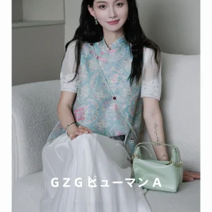 New Chinese Zodiac Fly Full Picture Women's Vest Buttoned Tang Sle Embroidery Top Straight Tube Original Design Polyeste... - AliExpress Sweaters&Jumpers