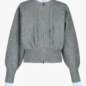 Japanese New Autumn and Winter Fake Two-piece Knitted Shirt Female Wavy Edge Stitching Front Zipper Short Knitted Sweater Top - AliExpress Sweaters&Jumpers