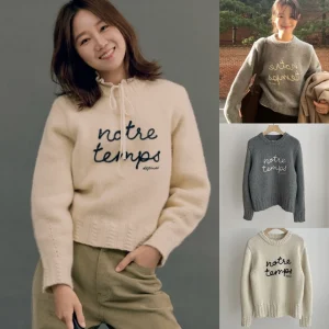 Loose Fit Embroidered Letter Sweatirt Base Layer irt Spring 2026 New Arrival Commute Sle round Ne Regular Thin - AliExpress Sweaters&Jumpers