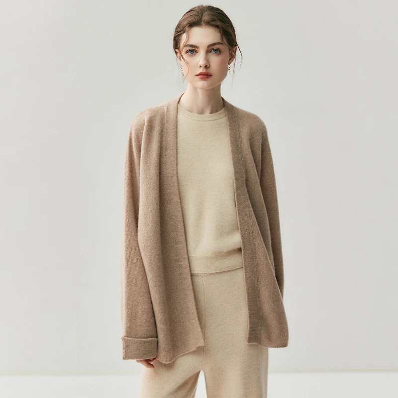 New Women's Long Sleeve Shawl Cardigan 100% Cashmere Trendy Exquisite Sweater Coat Autumn Winter Fashionable Casual Knitwear Top - AliExpress Sweaters&Jumpers