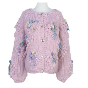2025 Autumn And Winter Purple Sweater Jacket Women's Round Neck Loose Bohemian Holiday Long Sleeve Sweater Cardigan Knitted Top - AliExpress Sweaters&Jumpers