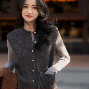 Xhange Wool Camere Knitted Vest Women's Commute Sle Layering Warmth Casual Spring Faion Soft Comfortable Svel - AliExpress Sweaters&Jumpers