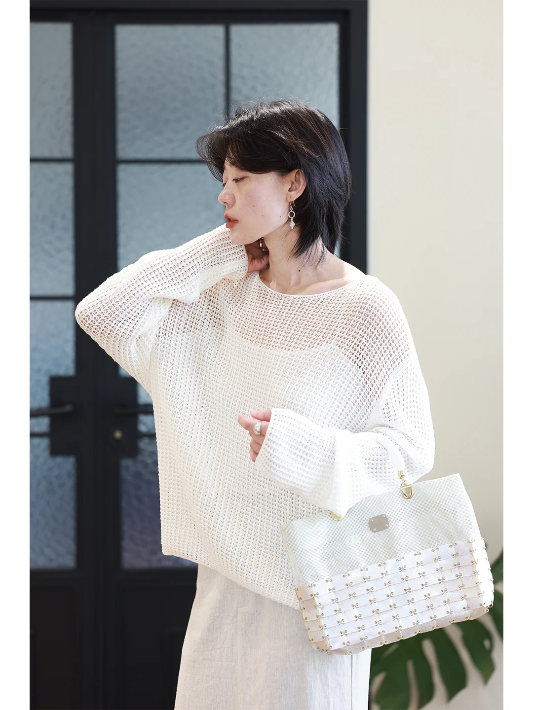 Linen Knitted Hollow out Long Sve Loose Women's Top n Sle Air Conditioning irt Sun Protection Net Cover up - AliExpress Sweaters&Jumpers