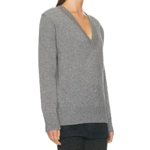 A new autumn and winter style of simple V-neck knitted sweater for women, a loose and slimming short pullover in grey - AliExpress Sweaters&Jumpers