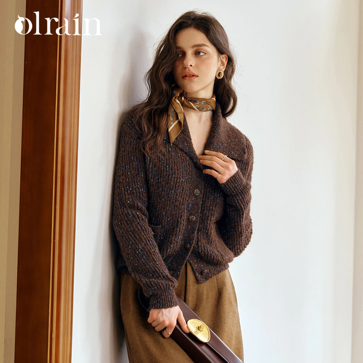 OLrain Women's French Style Sweater 2026 Autumn Single Buttoms Breasted Turn-down Collar Jumper Soft Casual Knitwear O57QM96525 - AliExpress Sweaters&Jumpers