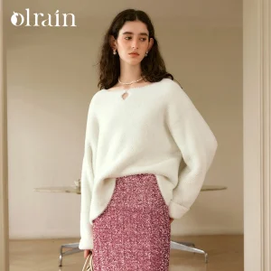 OLrain French Pullover Sweaters for Woman 2026 Autumn Slash Collar Jumpers Fashion Casual Knitted Top Ladies Clothes O56DM86552 - AliExpress Sweaters&Jumpers