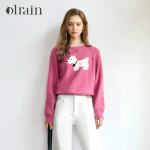 Oriel Women's French Pullover Sweaters 2026 Autumn O-neck Cute Embroidered Sweaters Long Sleeve Knitted Jumper Female O57QM93358 - AliExpress Sweaters&Jumpers