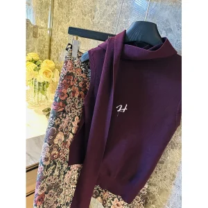Ele Knitted Top with Side Drift Belt Slimming French Sle Woolen Long Sve Pure Color round Ne Pullover for Women - AliExpress Sweaters&Jumpers