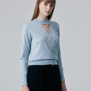 Xiao Yue Wool Blend Knitted Sweater Silver Tead Collar Design Easy Wear Women's Faion Winter Collection - AliExpress Sweaters&Jumpers