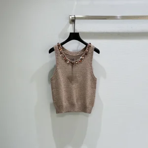 Faionable Knitted Svel round Ne Vest Women's Slim Fit Top Sli Ele Versatile ort Length  Color - AliExpress Sweaters&Jumpers