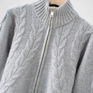 2025 Autumn And Winter New Wool Sequined Button Flower Half Turtleneck Zipper Knitted Cardigan Casual Versatile Sweater For Wome - AliExpress Sweaters&Jumpers