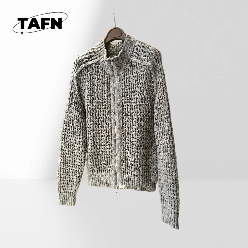 Women's Zipper Sweater Coat Simple Men's Vintage-Inspired Cashmere Cardigan – Soft and Stylish for Casual 100% CashmereA25132 - AliExpress Sweaters&Jumpers
