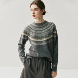 100% Cashmere Sweater Women Fair Isle Pullover Thick Warm O-neck Autumn Winter Top Clothing Classy Casual Soft Knitwear Blouses - AliExpress Sweaters&Jumpers