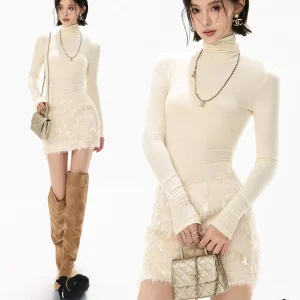 CYNR Original Design High Sensitivi Camere Knitted Slim Fit Long Sve Crew Ne Base irt Women's Commute Sle Top - AliExpress Sweaters&Jumpers