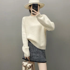 Basic Soft 100% Cashmere Solid Color Fashion O-Neck Sweater Long Sleeves Pullover Soft Gentle Comfortable Women's Clothing Top - AliExpress Sweaters&Jumpers