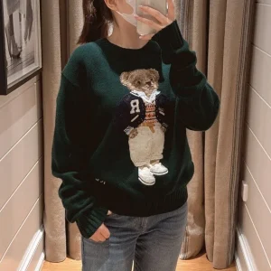 Camere Wool Knitted Long Sve Loose Briti Sle Sweater Autumn Winter round Ne Pullover Women's Faion - AliExpress Sweaters&Jumpers