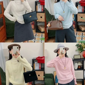 00% Camere Sl Long Sve Crew Ne Women's Winter Base Layer Sweater Comfortable Warm Thermal f High Collar Knit... - AliExpress Sweaters&Jumpers