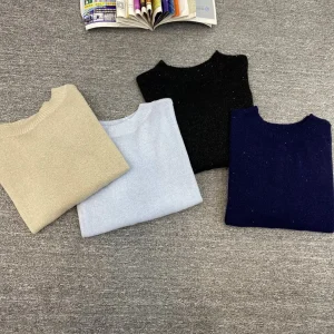 Cashmere And Wool Sequined Knit Sweater, Loose And Casual Fit, Dropped Shoulder Design, Women'S - AliExpress Sweaters&Jumpers
